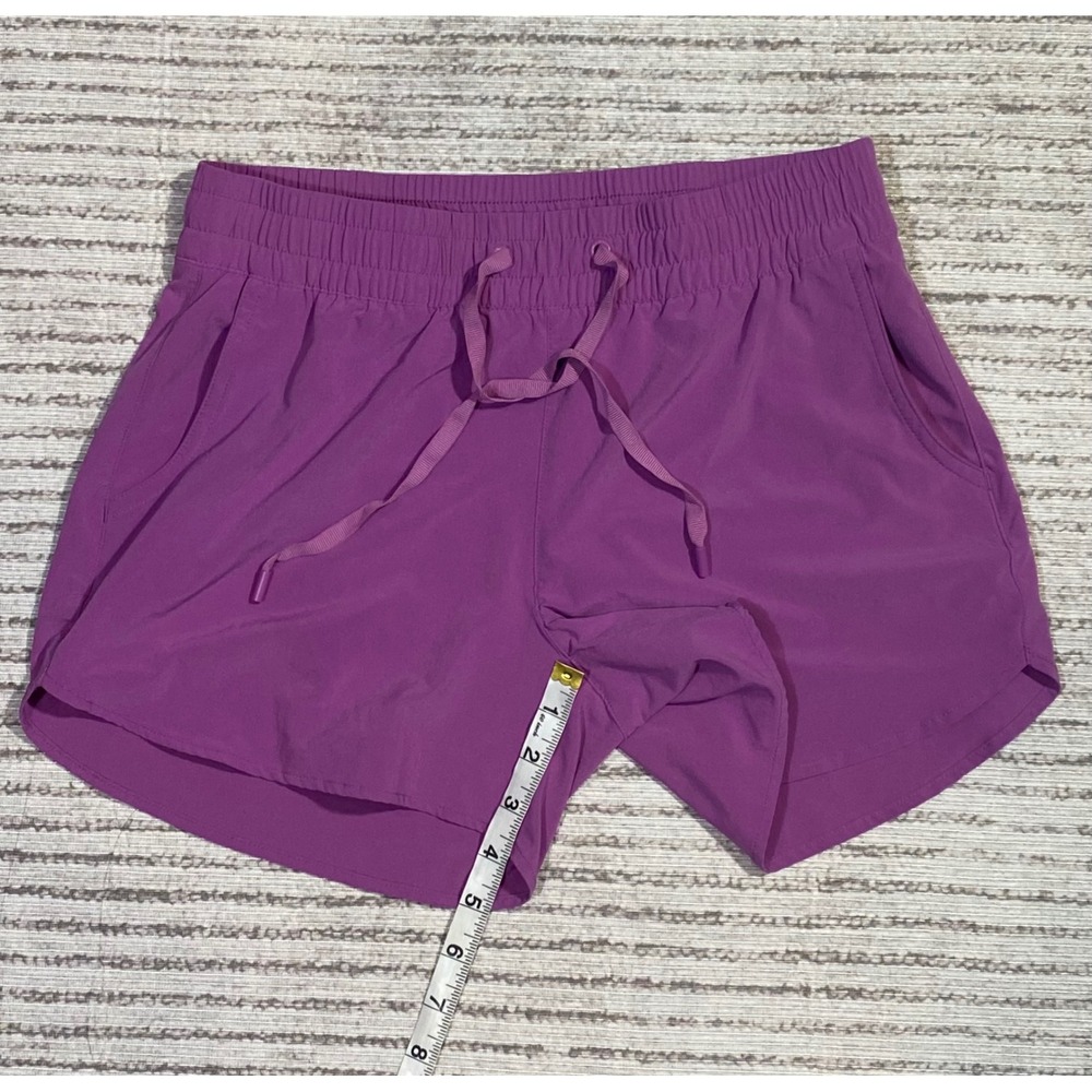 Eddie Bauer Womens Purple Active Shorts Drawstring Elastic Waist Pockets Small - Picture 3 of 8